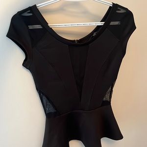 Guess Black Peplum Top